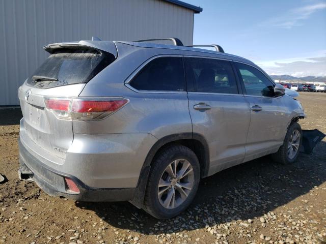 5TDJKRFH1GS350678 - 2016 TOYOTA HIGHLANDER XLE SILVER photo 3