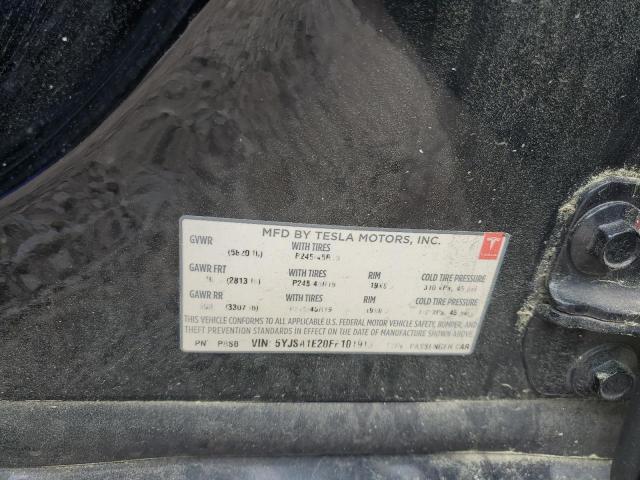 5YJSA1E20FF101913 - 2015 TESLA MODEL S BLACK photo 12