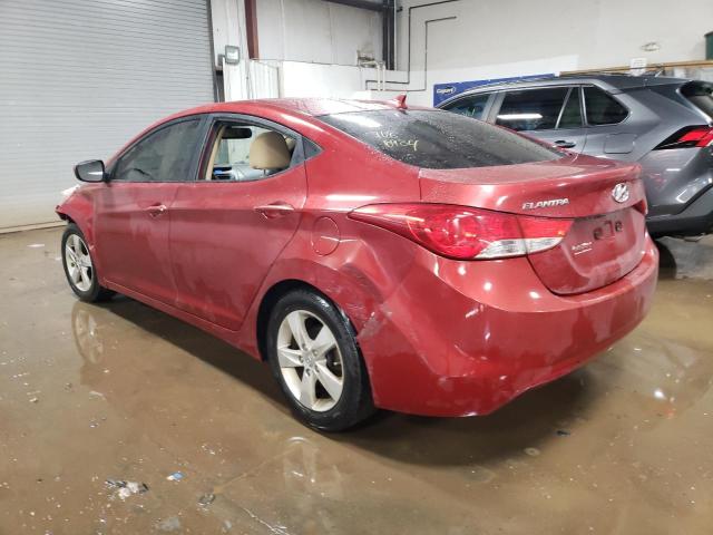 KMHDH4AE2DU502952 - 2013 HYUNDAI ELANTRA GLS BURGUNDY photo 2