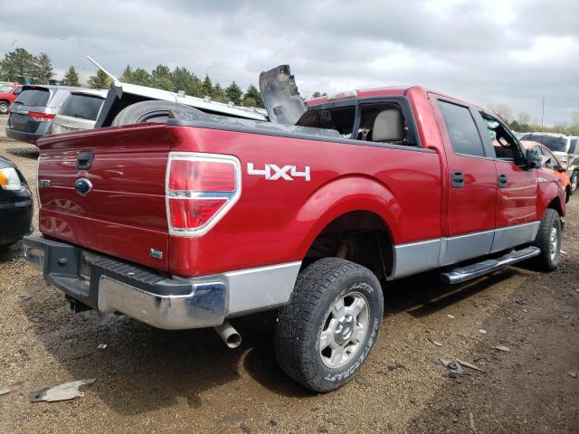 1FTFW1EV6AFA85136 - 2010 FORD F150 SUPERCREW RED photo 3