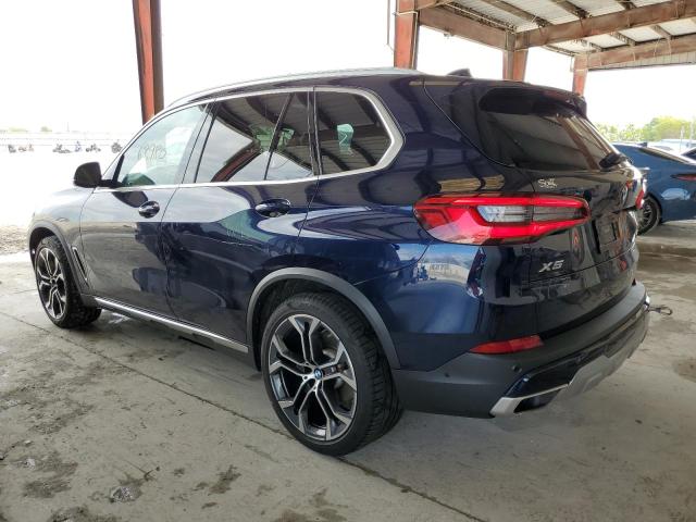 5UXCR6C57KLL63490 - 2019 BMW X5 XDRIVE40I BLUE photo 2