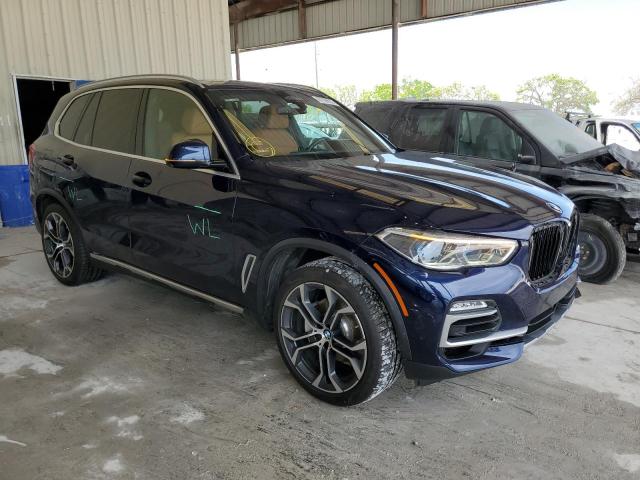 5UXCR6C57KLL63490 - 2019 BMW X5 XDRIVE40I BLUE photo 4
