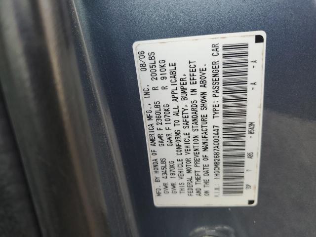 1HGCM82687A000447 - 2007 HONDA ACCORD EX BLUE photo 12