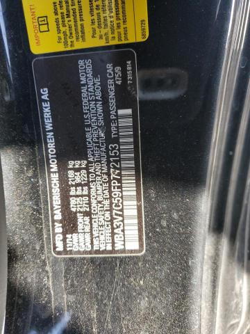 WBA3V7C59FP772153 - 2015 BMW 428 I SULEV BLACK photo 12