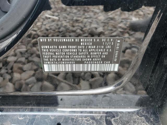 3VW2K7AJ1EM394659 - 2014 VOLKSWAGEN JETTA BASE Schwarz Foto 12