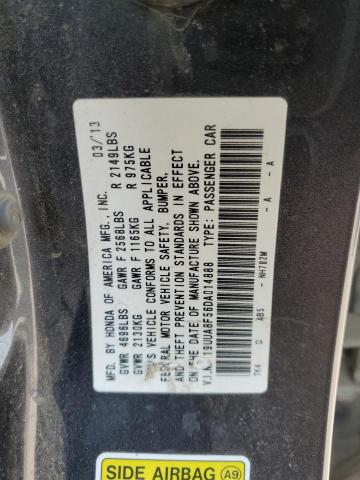 19UUA8F56DA014888 - 2013 ACURA TL TECH GRAY photo 12
