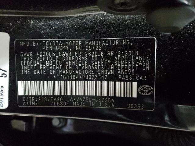 4T1G11BKXPU077117 - 2023 TOYOTA CAMRY SE NIGHT SHADE BLACK photo 13