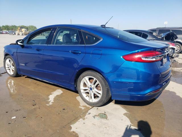 3FA6P0LU1JR103357 - 2018 FORD FUSION SE HYBRID BLUE photo 2