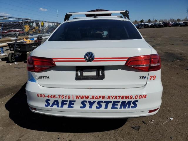 3VWLA7AJ1FM332414 - 2015 VOLKSWAGEN JETTA TDI WHITE photo 6