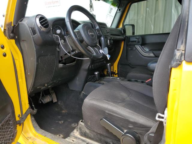 1C4AJWAG7FL564073 - 2015 JEEP WRANGLER SPORT YELLOW photo 7