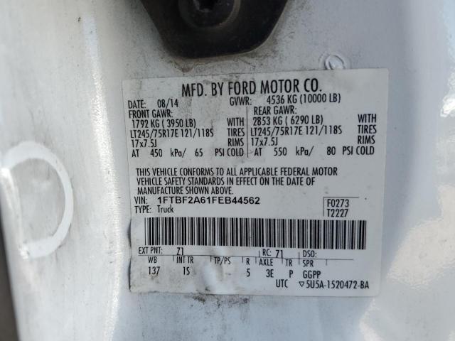 1FTBF2A61FEB44562 - 2015 FORD F250 SUPER DUTY WHITE photo 12