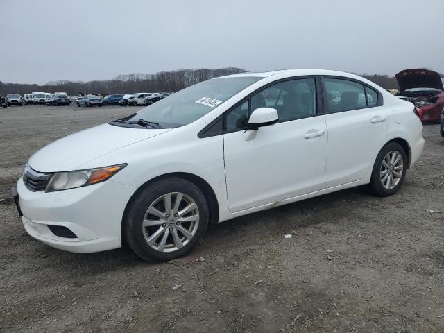 19XFB2F90CE337818 - 2012 HONDA CIVIC EXL WHITE photo 1