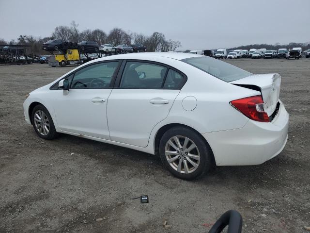 19XFB2F90CE337818 - 2012 HONDA CIVIC EXL WHITE photo 2