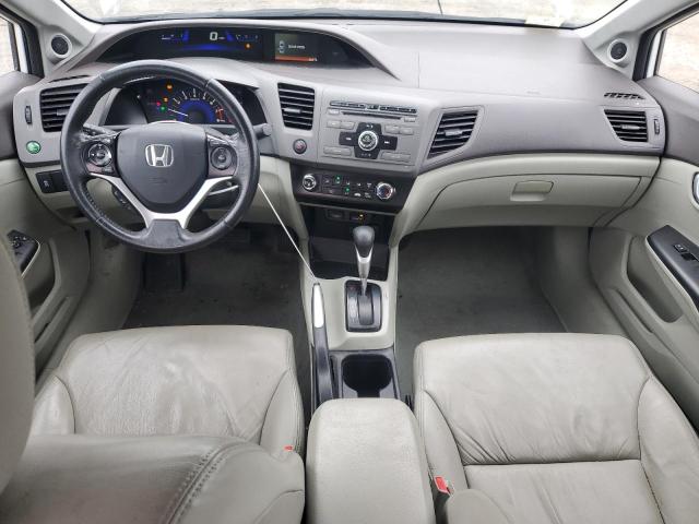 19XFB2F90CE337818 - 2012 HONDA CIVIC EXL WHITE photo 8