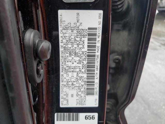 3TMJU4GN6DM148013 - 2013 TOYOTA TACOMA DOUBLE CAB PRERUNNER BLACK photo 12