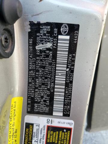 4T1BK1EBXDU056251 - 2013 TOYOTA AVALON BASE SILVER photo 12