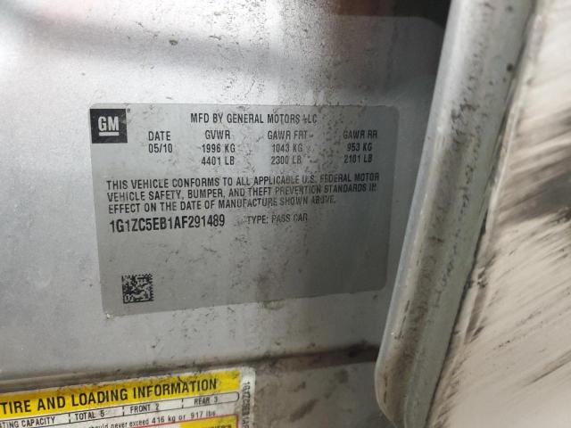 1G1ZC5EB1AF291489 - 2010 CHEVROLET MALIBU 1LT Күміс фото 12