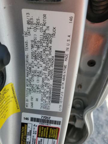 5TFJU4GN0DX046913 - 2013 TOYOTA TACOMA DOUBLE CAB PRERUNNER SILVER photo 13