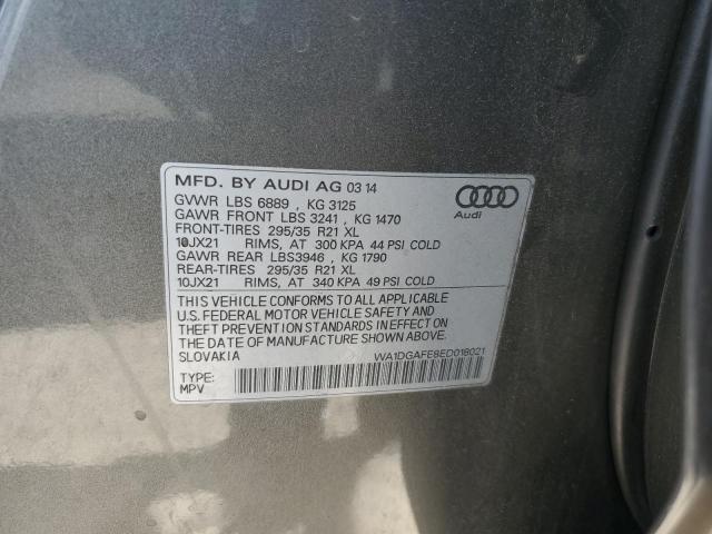 WA1DGAFE8ED018021 - 2014 AUDI Q7 PRESTIGE GRAY photo 12