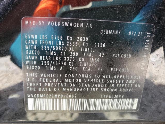 WVGDMPE22MP010062 - 2021 VOLKSWAGEN ID.4 FIRST EDITION BLACK photo 13