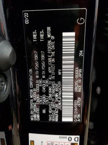 JTEMU5JR1N6047599 - 2022 TOYOTA 4RUNNER SR5/SR5 PREMIUM 黑色 照片 13