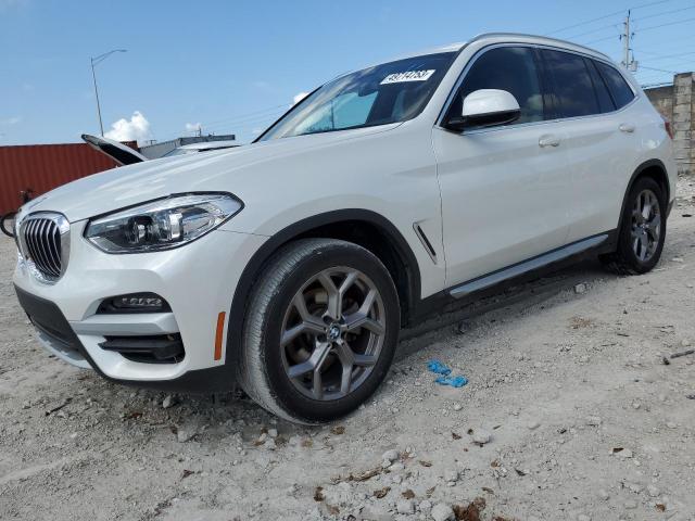 5UXTY3C07M9E07304 - 2021 BMW X3 SDRIVE30I Ақ фото 1