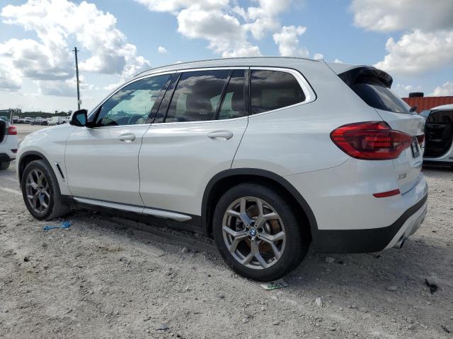 5UXTY3C07M9E07304 - 2021 BMW X3 SDRIVE30I WHITE photo 2