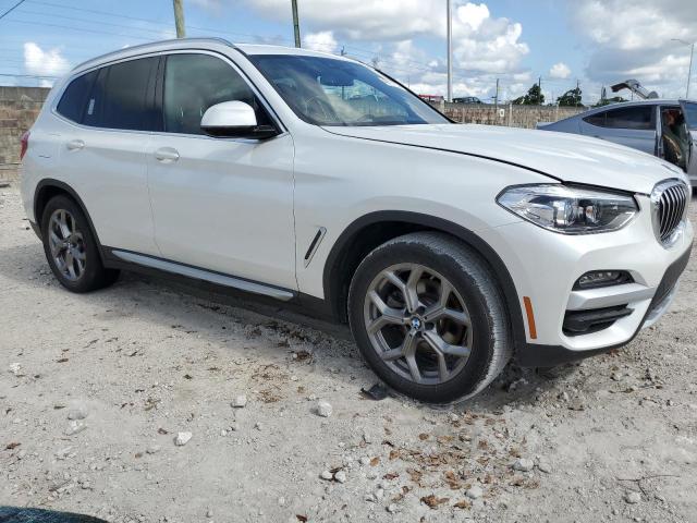 5UXTY3C07M9E07304 - 2021 BMW X3 SDRIVE30I WHITE photo 4