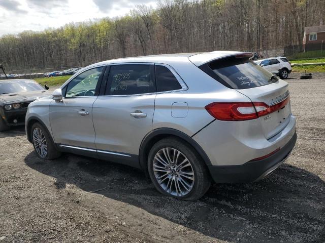 2LMTJ8LRXGBL54524 - 2016 LINCOLN MKX RESERVE SILVER photo 2