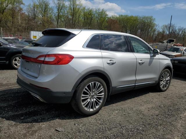 2LMTJ8LRXGBL54524 - 2016 LINCOLN MKX RESERVE SILVER photo 3