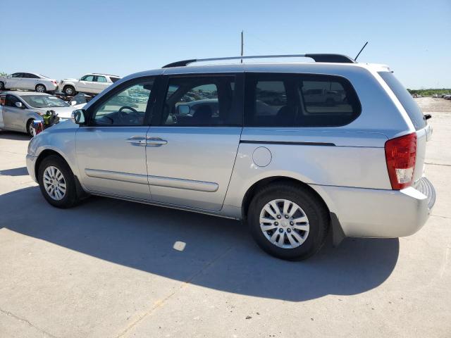 KNDMG4C79E6581323 - 2014 KIA SEDONA LX SILVER photo 2