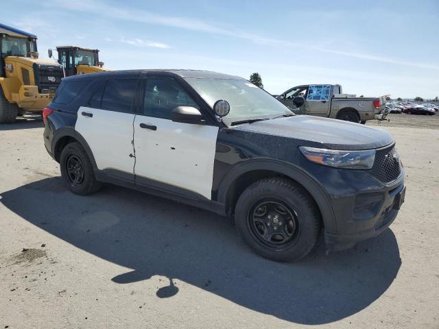 1FM5K8AW7NNA10855 - 2022 FORD EXPLORER POLICE INTERCEPTOR 双色 照片 4