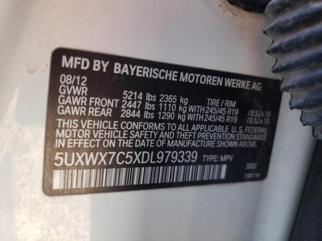 5UXWX7C5XDL979339 - 2013 BMW X3 XDRIVE35I WHITE photo 14