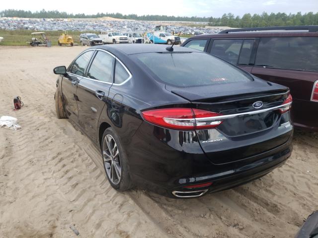 3FA6P0K99HR148411 - 2017 FORD FUSION TITANIUM BLACK photo 3