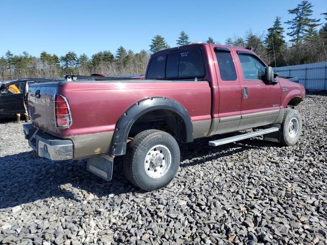 1FTNX21F82EB85405 - 2002 FORD F250 SUPER DUTY MAROON photo 3