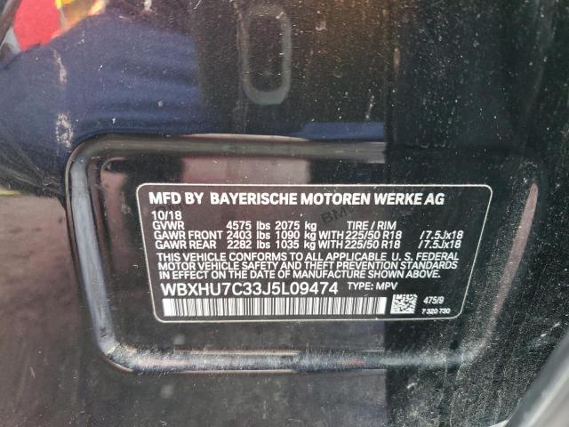 WBXHU7C33J5L09474 - 2018 BMW X1 SDRIVE28I BLACK photo 13