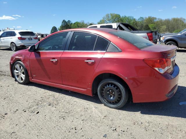 1G1PH5S93B7241604 - 2011 CHEVROLET CRUZE LTZ RED photo 2