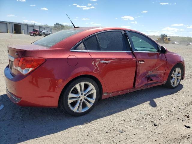 1G1PH5S93B7241604 - 2011 CHEVROLET CRUZE LTZ RED photo 3