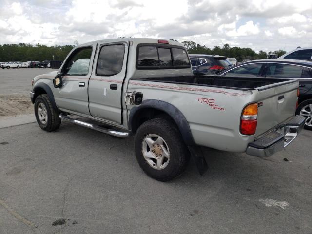 5TEGN92N11Z777639 - 2001 TOYOTA TACOMA DOUBLE CAB PRERUNNER SILVER photo 2