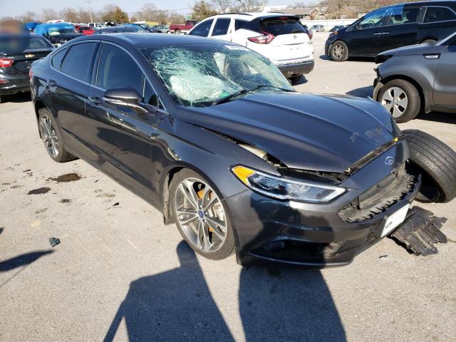 3FA6P0K98HR264165 - 2017 FORD FUSION TITANIUM GRAY photo 1