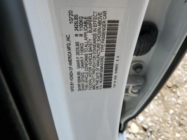 19UUB6F52MA002092 - 2021 ACURA TLX TECH A WHITE photo 13