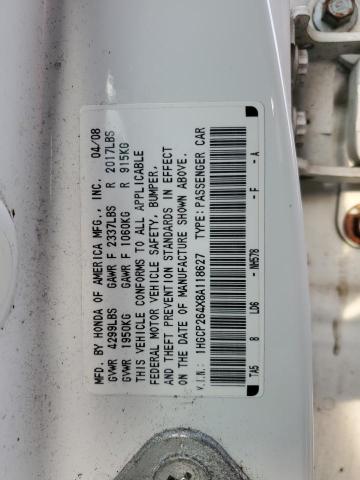 1HGCP264X8A118627 - 2008 HONDA ACCORD LXP WHITE photo 14