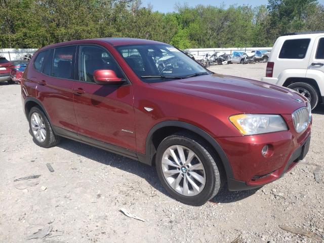 5UXWX9C50E0D22874 - 2014 BMW X3 XDRIVE28I BURGUNDY photo 4