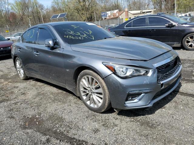 JN1EV7AR9KM556237 - 2019 INFINITI Q50 LUXE GRAY photo 4