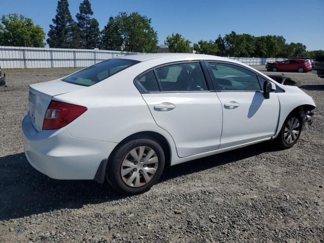 19XFB2F5XCE356468 - 2012 HONDA CIVIC LX WHITE photo 3