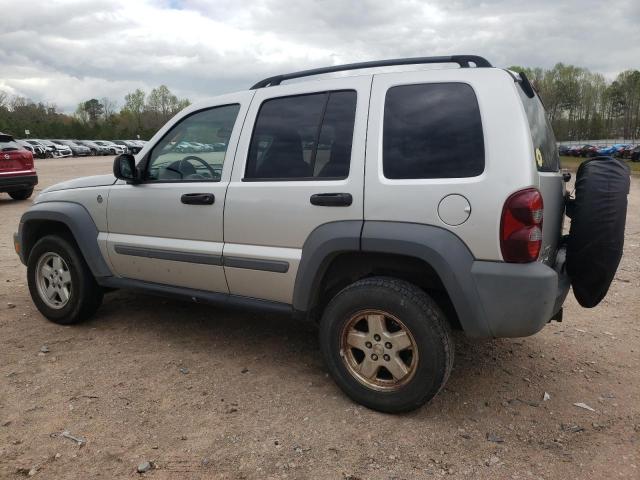 1J8GL48K75W514749 - 2005 JEEP LIBERTY SPORT SILVER photo 2