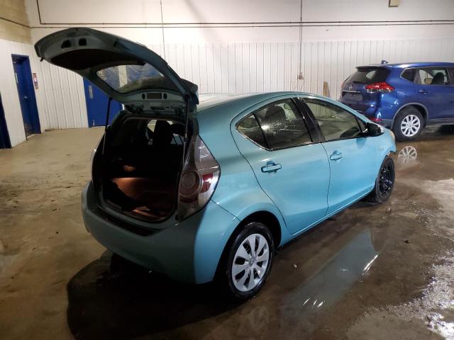 JTDKDTB32E1061678 - 2014 TOYOTA PRIUS C TURQUOISE photo 3