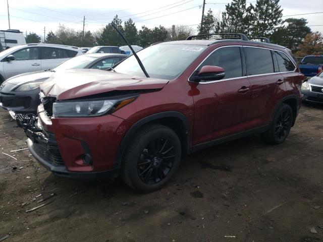 5TDJZRFH0KS604465 - 2019 TOYOTA HIGHLANDER SE BURGUNDY photo 1