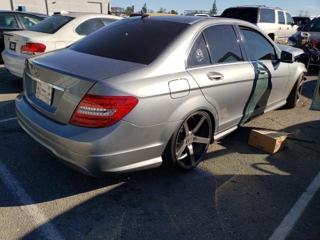 WDDGF4HB4CA617593 - 2012 MERCEDES-BENZ C 250 GRAY photo 3