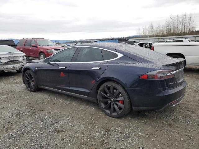 5YJSA1H29EFP62480 - 2014 TESLA MODEL S ლურჯი ფოტო 2